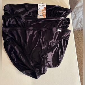 Jockey Supersoft Black French Cut Panties NWT